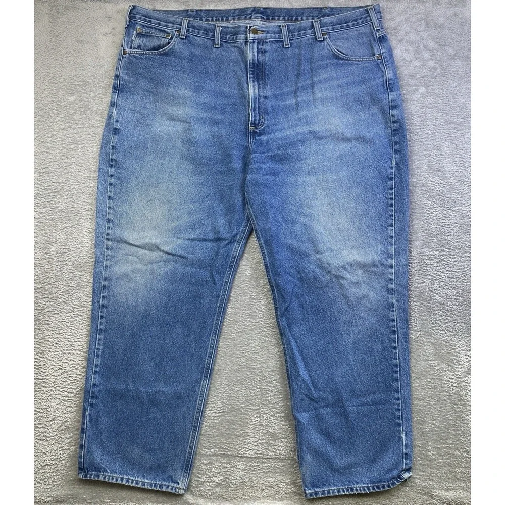 Carhartt Jeans Men 49x30 Blue Denim Big&Tall Straight Workwear Grunge VTG No Tag